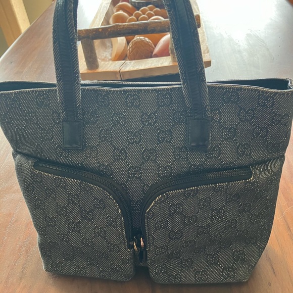 Gucci denim monogram GG handbag - Picture 1 of 9